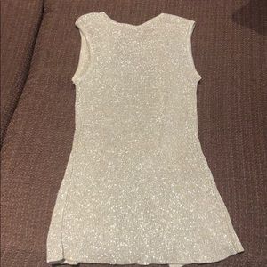 Costume National metallic knit backless top.